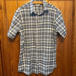 🪁 Sonoma Short Sleeve Plaid Button Down Shirt Boys Size L